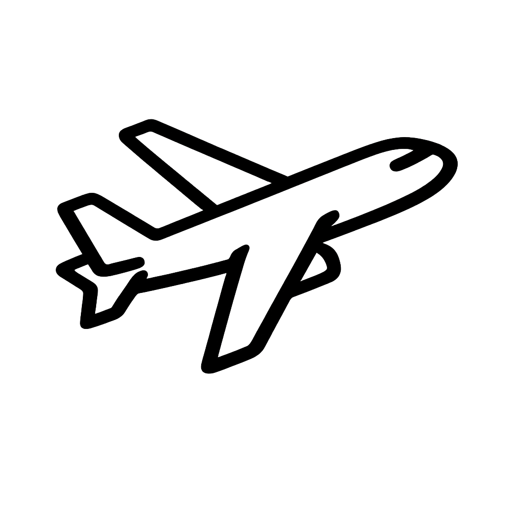 Black Stroke Plane Icon-1